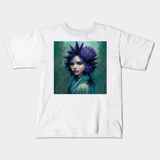 Lilac Urchin by Kim Turner Art Kids T-Shirt by KimTurner